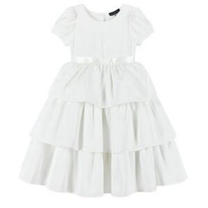 Andy & Evan Girls Puff Sleeve Satin Tiered Dress 10 NEW MSRP $99